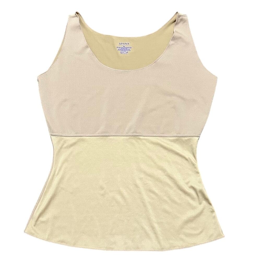 SPANX Beige Shaping Tank Top Camisole Size XL Seamless Slimming Nude